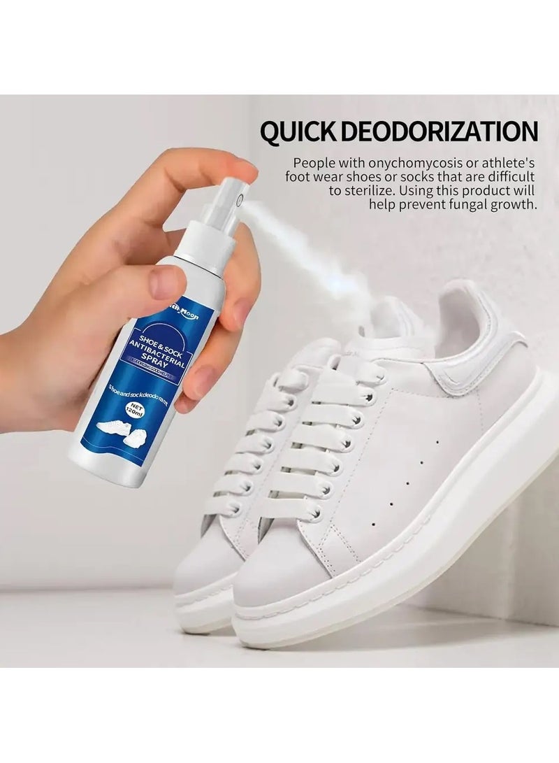 SOUTH MOON 120ml Shoe and Sock Antibacterial Spray Shoe Odor Eliminator Deodorizer Spray and Removes Bad Smells of Boots Heels Tennis Shoe Cleats Sneakers Ballet Shoe Sports Shoes  - Image 3