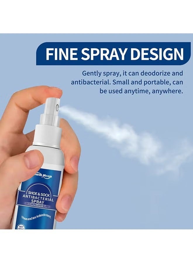 SOUTH MOON 120ml Shoe and Sock Antibacterial Spray Shoe Odor Eliminator Deodorizer Spray and Removes Bad Smells of Boots Heels Tennis Shoe Cleats Sneakers Ballet Shoe Sports Shoes  - Image 4