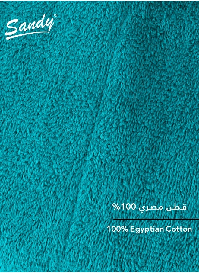 Sandy SANDY Luxury Cotton 100% Kimono Bathrobe, Unisex Plush Robe, Perfect for Spa and Shower, 2XL Size, Turquoise  - Image 4