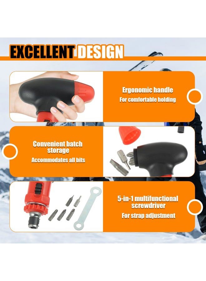 HUAREW Multi bit Ratchet Snowboard Screwdriver for Adjusting Bindings, snowboard tool, 6-in-1 Snowboard Multitool, Compact and Pocket Friendly - Image 3