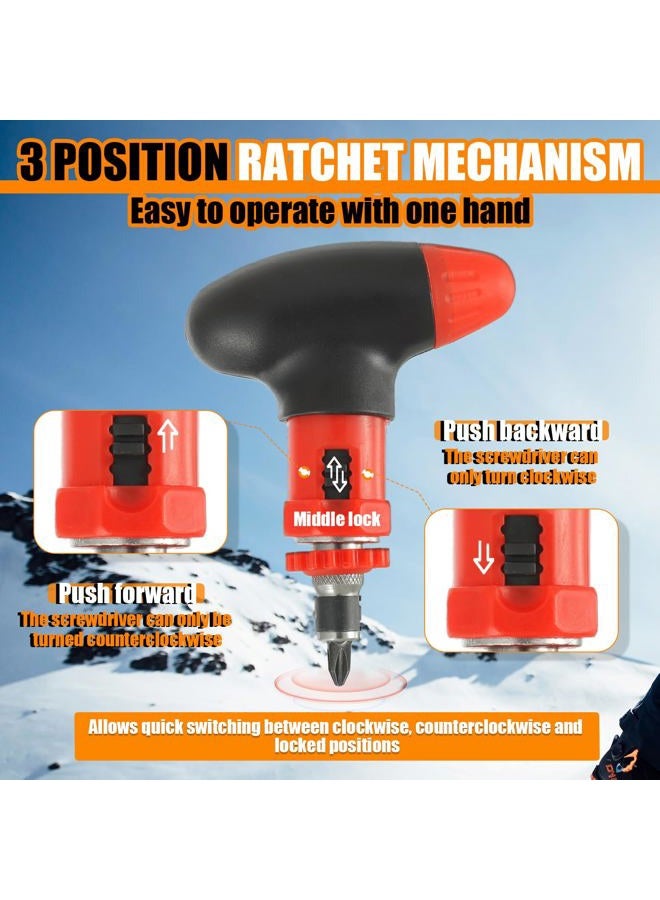 HUAREW Multi bit Ratchet Snowboard Screwdriver for Adjusting Bindings, snowboard tool, 6-in-1 Snowboard Multitool, Compact and Pocket Friendly - Image 4