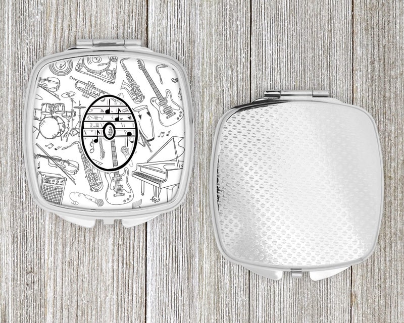 Caroline's Treasures CJ2007-OSCM Letter O Musical Note Letters Compact Mirror Decorative Travel Makeup Mirror for Women Girls Gifts Pocket Makeup Mirror Folding Handheld - Image 4