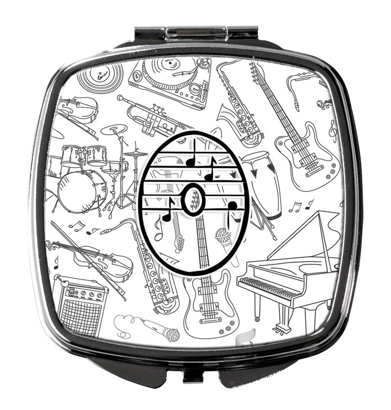 Caroline's Treasures CJ2007-OSCM Letter O Musical Note Letters Compact Mirror Decorative Travel Makeup Mirror for Women Girls Gifts Pocket Makeup Mirror Folding Handheld - Image 5