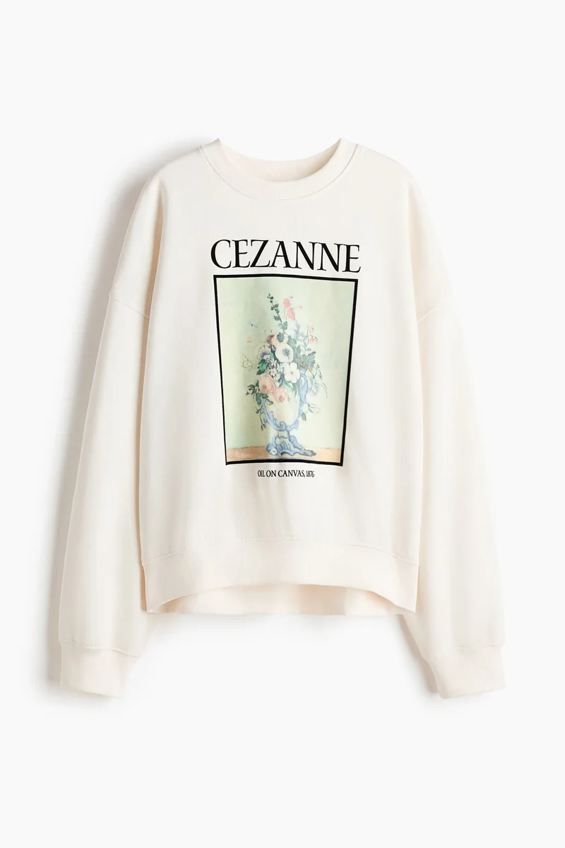 H&M Oversized print-motif sweatshirt