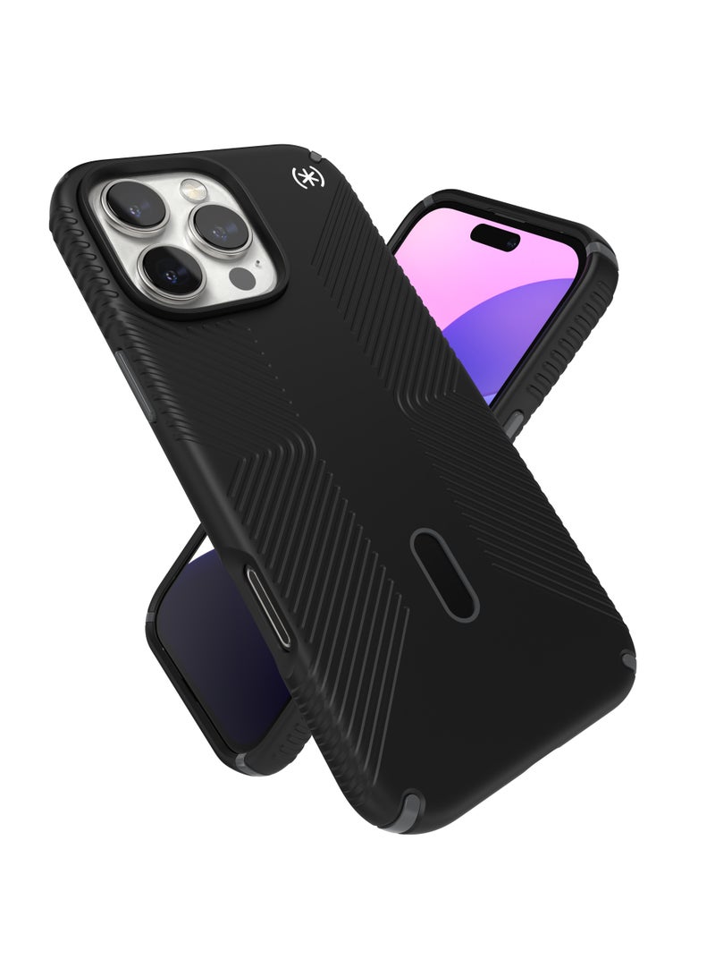 Speck Presidio 2 Grip iPhone 16 Pro Max Case - MagSafe and ClickLock - Slim Black/Slate Phone Case - Image 2