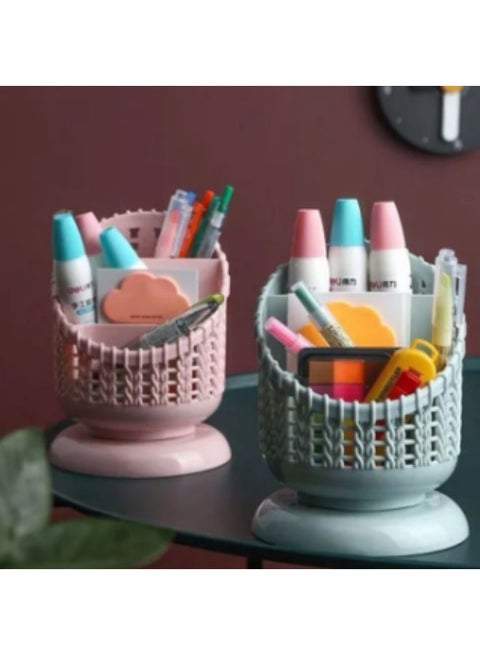 Household Utensil Holder with Base, Kitchen Utensil Holder with Base, Ideal for Organizing and Storing Kitchen, Bathroom, Office, Helps Keep Space Organized and Tidy, Plastic Multi Color