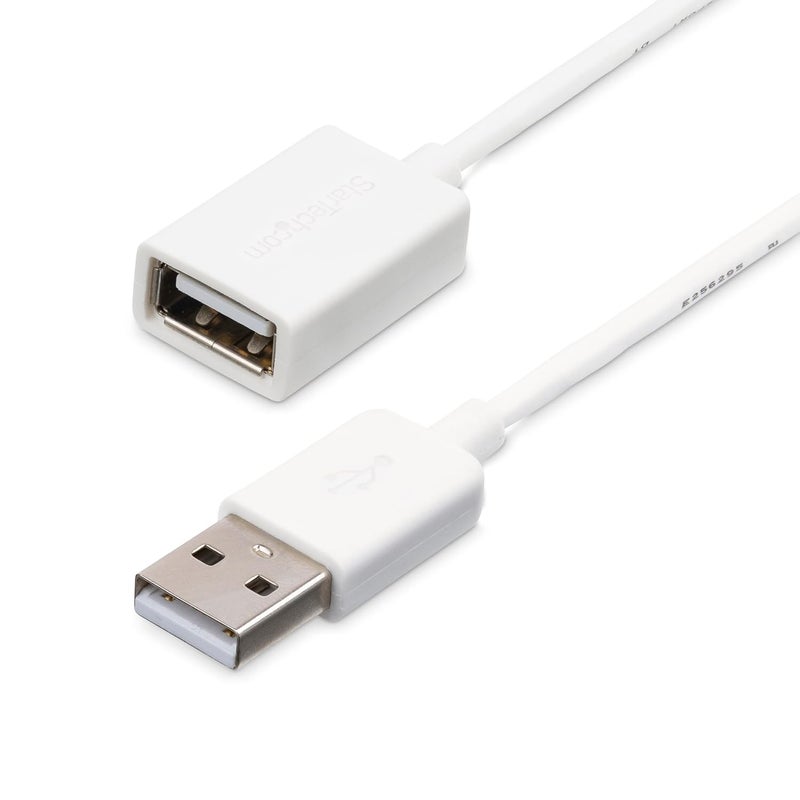 ستار تك .com 3 متر كابل تمديد USB 2.0 أبيض - من A إلى A - كابل USB ذكر إلى أنثى - 1x USB A (ذكر)، 1x USB A (أنثى) - أبيض، 3 متر (USBEXTPAA3MW) - Image 1
