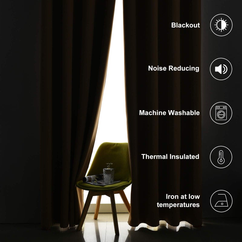 JSFLY Blackout Curtains for Bedroom Thermal Insulated Light Blocking Room Darkening Curtains Solid Grommet Window Drapes for Living Room, Set of 2 Curtain Panels 42 W x 63 L inch Long Dark Gray - Image 3