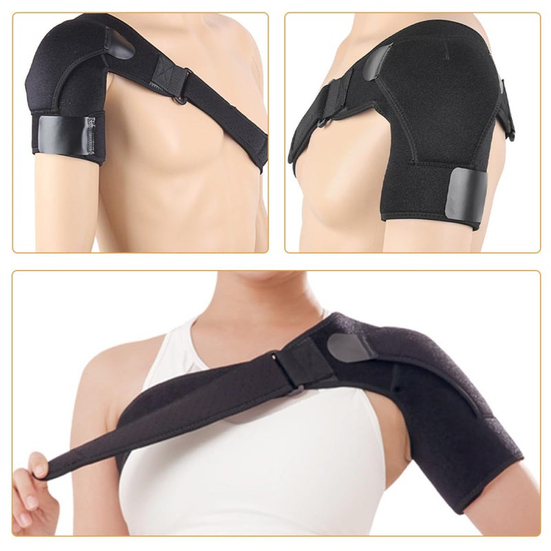 Adjustable Shoulder Support Compression Sleeve Warm Protector For Workout Gym Fitness - Image 4