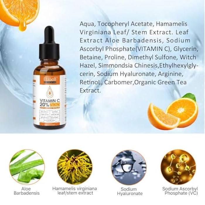ELBBUB Anti Aging Vitamin C Serum Hyaluronic Acid Serum Set - with Hyaluronic Acid, Skin Care Set Boost Skin Collagen,Hydrate & Plump Skin, Anti Aging & Wrinkle Facial Serum - Image 4