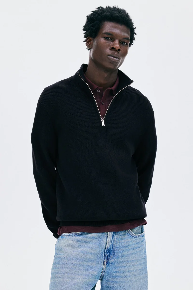 H&M Regular Fit Zip-top jumper