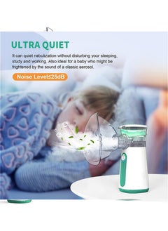 Generic Portable Nebulizer Machine for Adults Kids, USB-C Rechargeable Handheld Nebulizer for Breathing Treatment, 2 Adjustable Modes, Efficiency&Quiet, 3 Masks, Travel and Home Use  - Image 2