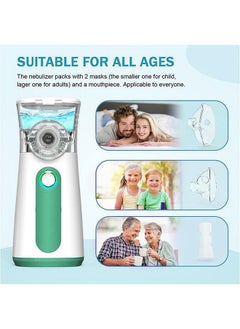 Generic Portable Nebulizer Machine for Adults Kids, USB-C Rechargeable Handheld Nebulizer for Breathing Treatment, 2 Adjustable Modes, Efficiency&Quiet, 3 Masks, Travel and Home Use  - Image 5