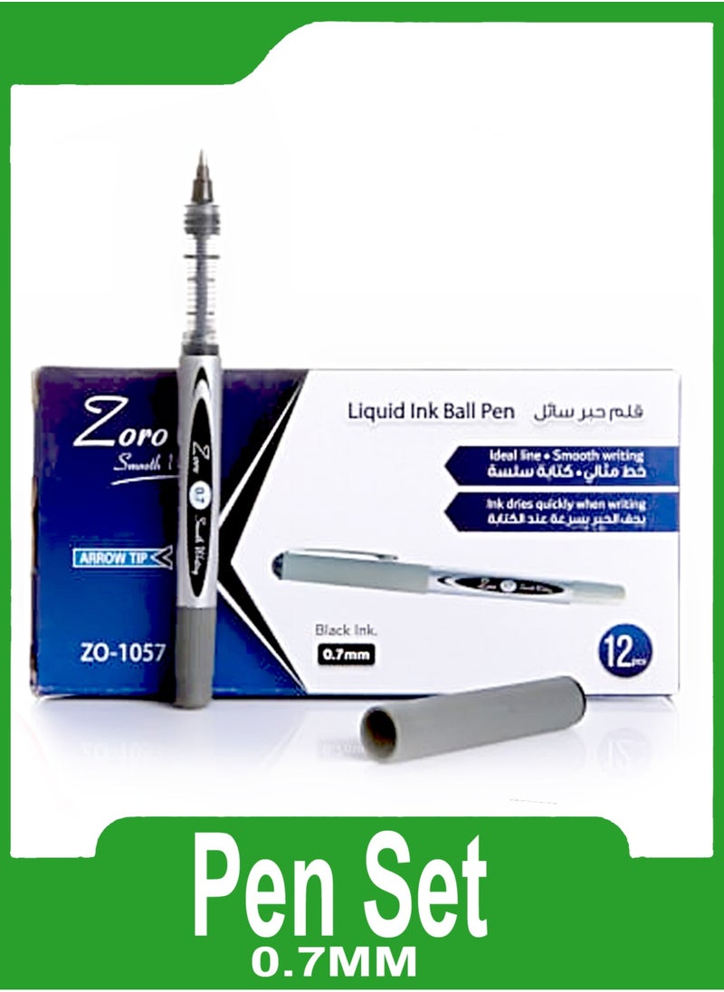 Zero - 12-Piece 0.7MM Super Grip Pen Set - Image 1