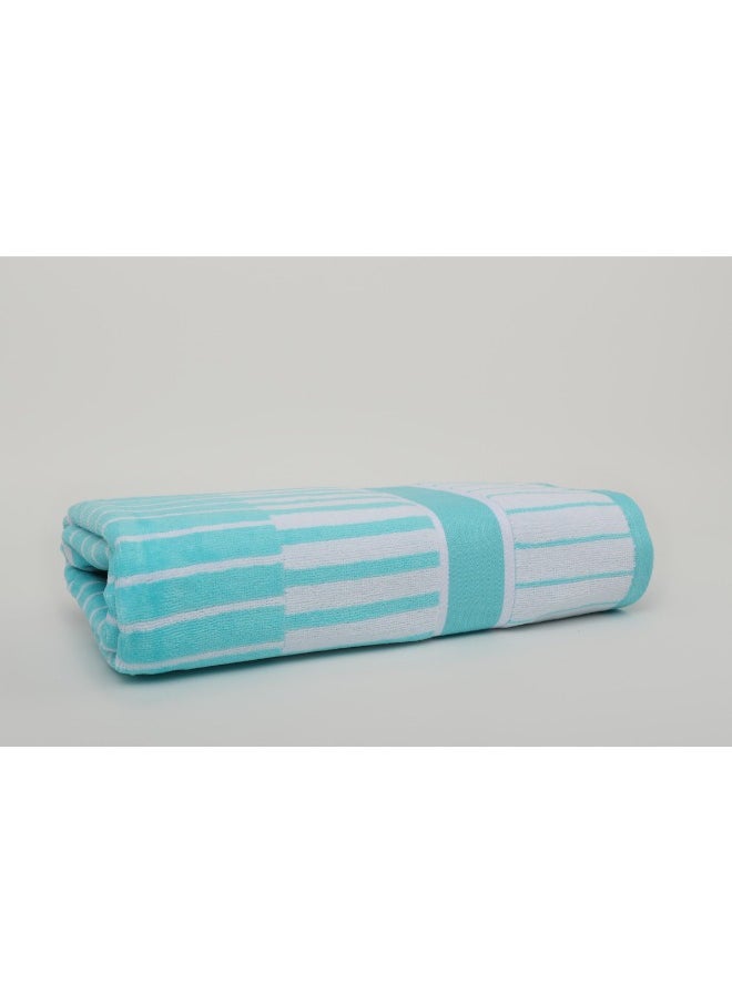 White Rose مجموعة مناشف الربيع - 450 جي إس إم - 100% قطن فريك - منشفة استحمام 80x160 سم - متعدد الألوان - تصميم خطوط حديث - لمسة فاخرة - امتصاص إضافي  - Image 1