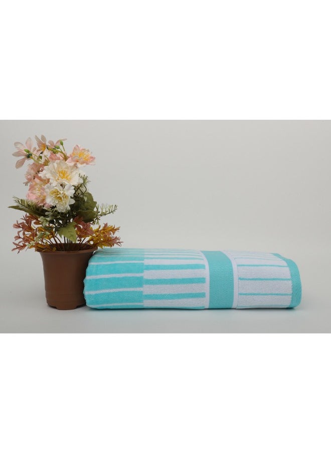 White Rose مجموعة مناشف الربيع - 450 جي إس إم - 100% قطن فريك - منشفة استحمام 80x160 سم - متعدد الألوان - تصميم خطوط حديث - لمسة فاخرة - امتصاص إضافي  - Image 2