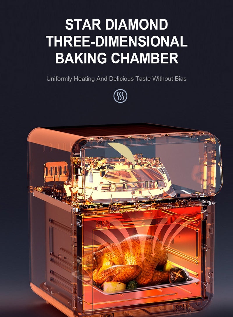 ET-LIFE Air Fryer 10L for Grilling, Broiling, Roasting, Baking and Toasting 10L 1350W FD-1015B - Image 5