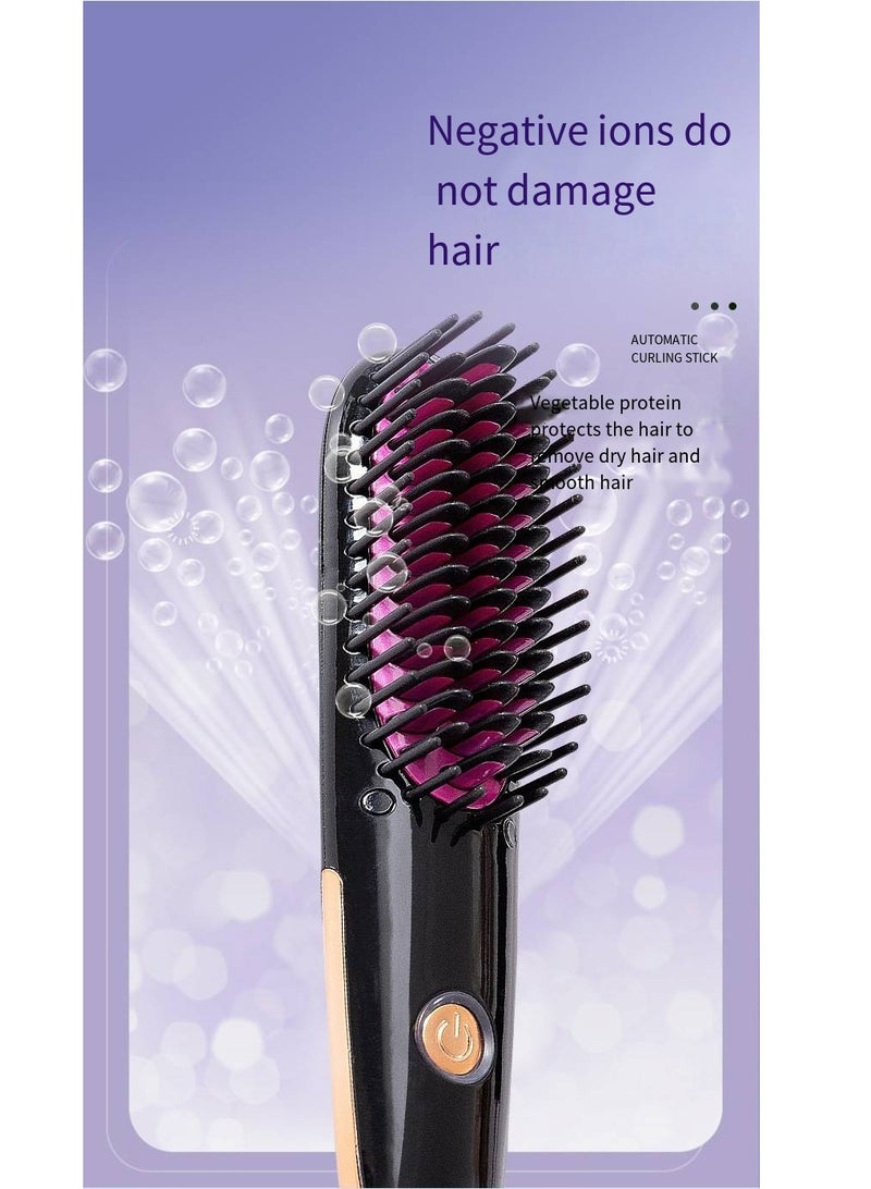 general Mini Ionic Straightening Comb – Travel-Friendly Straightener & Curler for Men/Women, Dual-Use Hair Styling Tool - Image 3