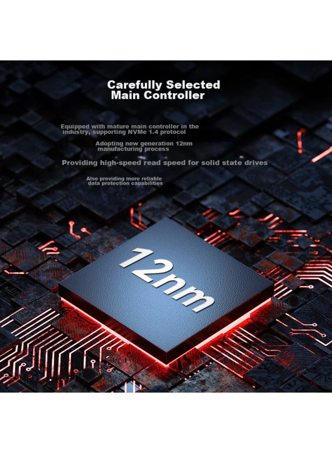 Kingspec 512gb Ssd, M.2 Interface, Nvme Pcie 4.0, Selected Tlc Nand, Read Speed 4800mb/s, Compatible With Desktop And Laptop, Ai Pc Storage Accessory - Image 2