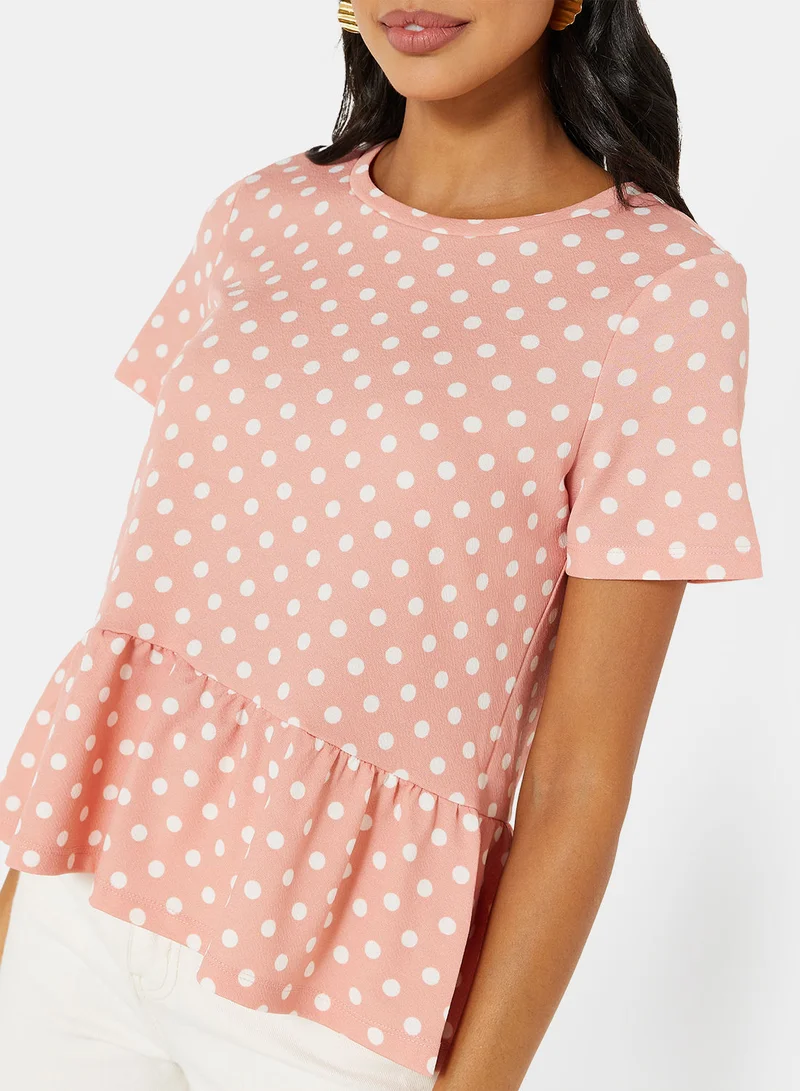 I.Scenery Polka Dot Top