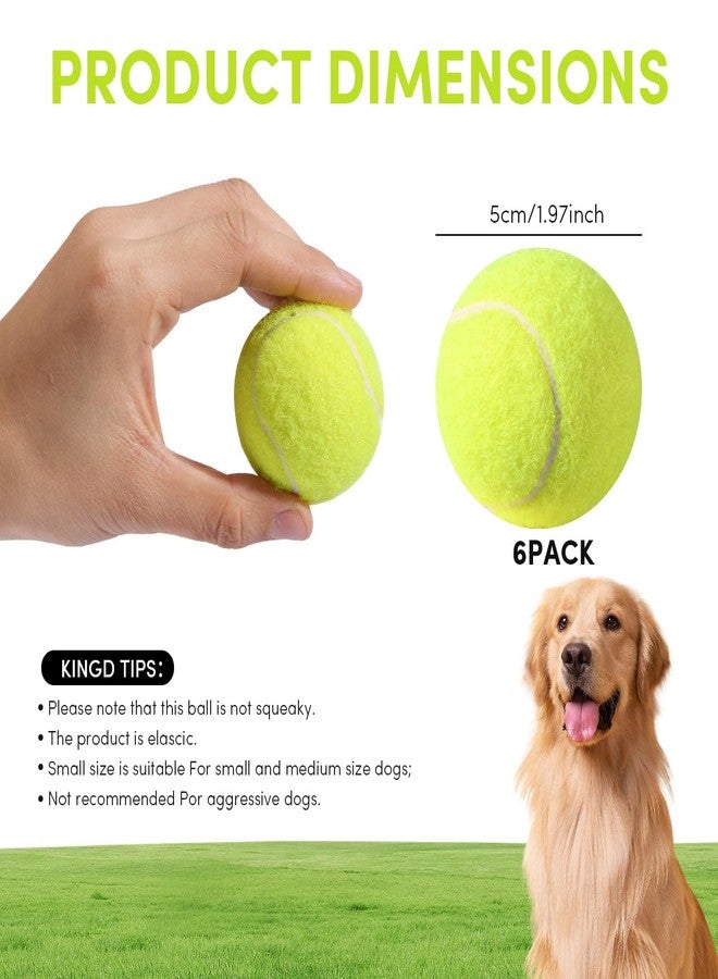 ZIYIZE Mini Tennis Balls, 6 Pack 2 inch Dog Tennis Balls, Easy Catching Pet Playing Ball for 2 inch Dog Ball Launcher - Image 4