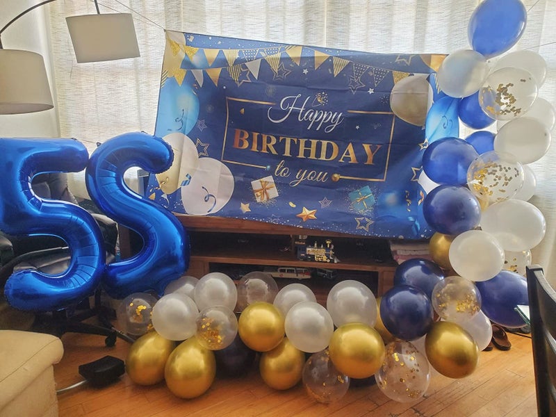 Mluchee 15 Balloons Number, 15th Birthday Decorations for Girls Boys, 51st Dark Blue Birthday Party Decorations 40 In Balloons for Wedding, Celebration Party, Graduations - Image 4