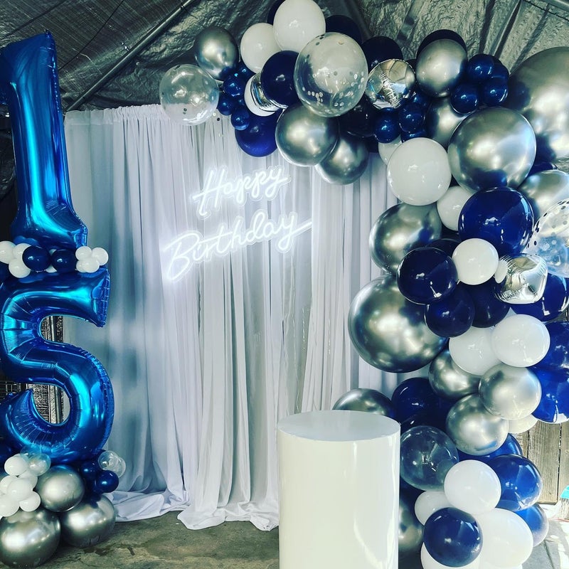Mluchee 15 Balloons Number, 15th Birthday Decorations for Girls Boys, 51st Dark Blue Birthday Party Decorations 40 In Balloons for Wedding, Celebration Party, Graduations - Image 2