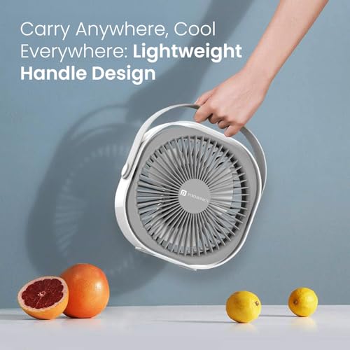 Portronics CoolCube Portable Desktop Fan with 2400mAh Battery, Type-C Charging, 360° Rotation, 3 Speed Modes Up to 2500 RPM, BLDC Motor, Quiet Operation, Up to 3 Hour Playtime, For Home,Car &Office - Image 5