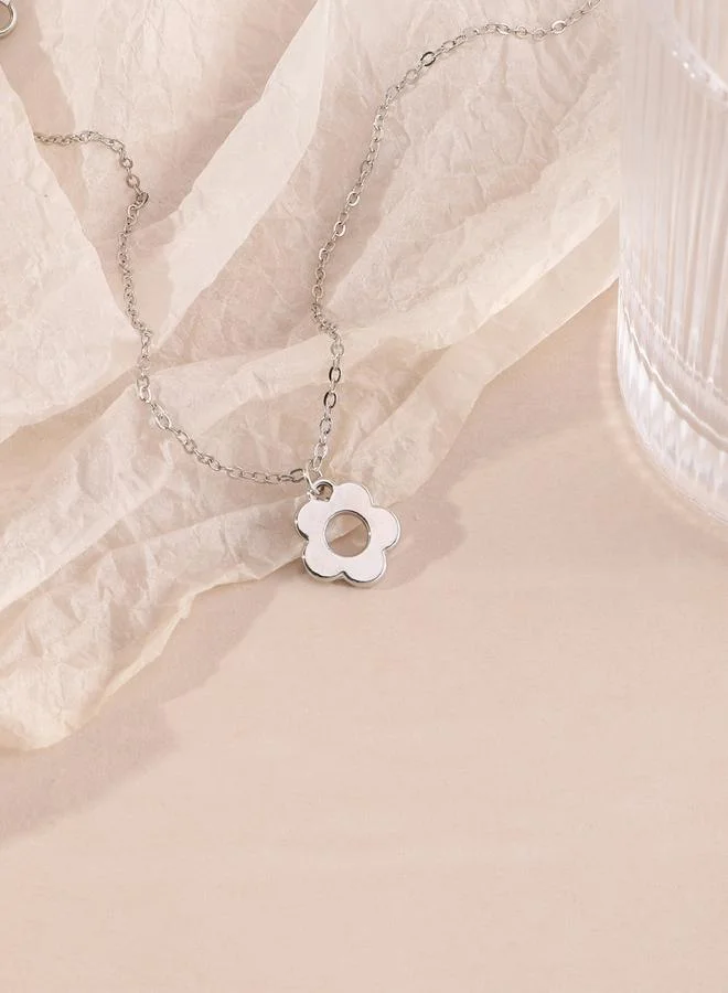 Take Two Flower Pendant Necklace