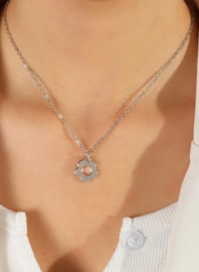 Take Two Flower Pendant Necklace