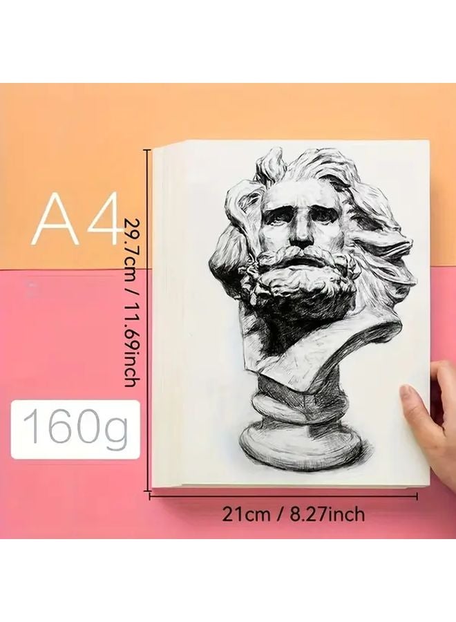 60 ورقة A4 ورق رسم ثقيل 160 جرام لكل متر مربع كراسة رسم للمحترفين المعماريين المصممين - Image 2