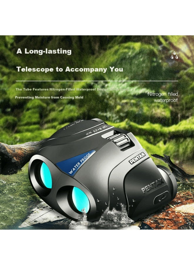 Pentax Japan Pentax Up 10x25wp Binoculars High Definition High Power Nitrogen Filled Waterproof Adult Children Bird Watching - Image 2