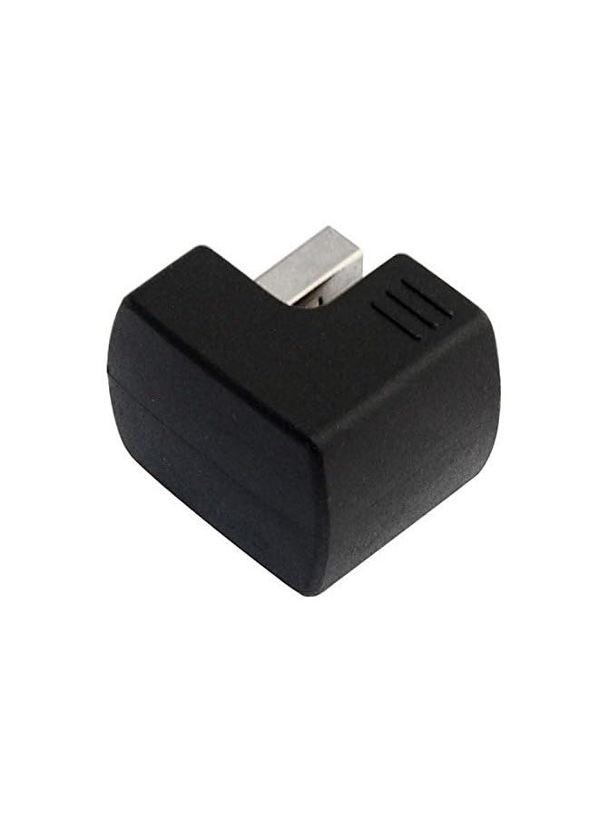 Chenyang - Right Angled Usb 2.0 Adapter A Male To Female Extension 90 180 Degree Black - Image 1