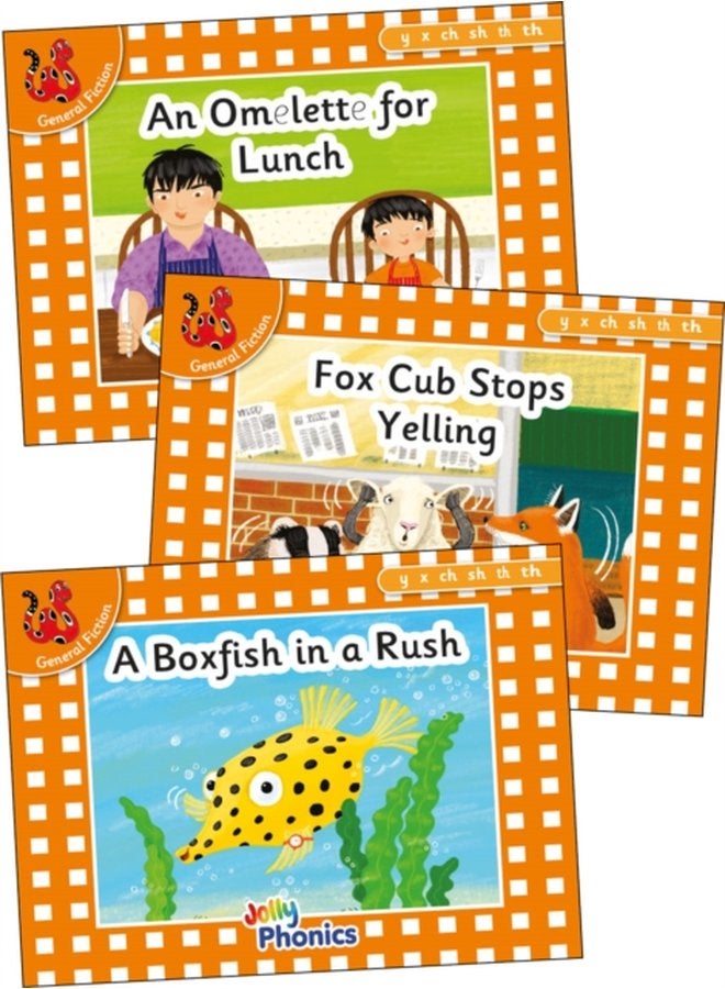 Jolly Phonics Orange Level Readers Set 6 in Precursive Letters British English edition - Paperback
