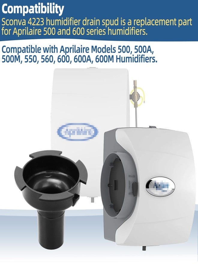 Sconva 4223 Drain Spud Compatible with Aprilaire Humidifier Models 500, 500A, 500M, 550, 560, 600, 600A, 600M Humidifier Parts & Accessories - Image 3