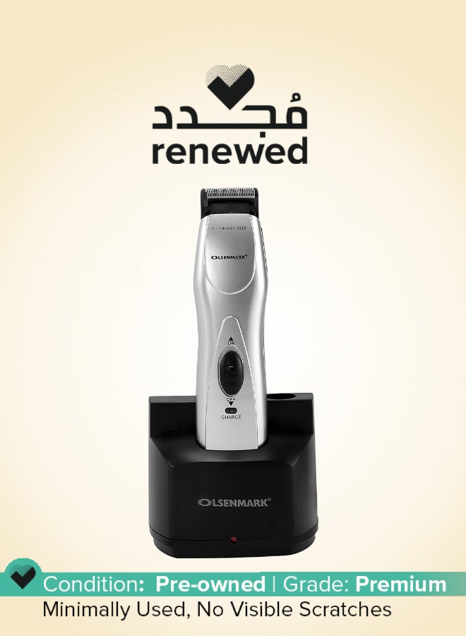 Olsenmark Renewed - OMTR3001 Rechargeable Hair Trimmer with Chromium Steel Blade and Charging Stand multicolour - Image 1