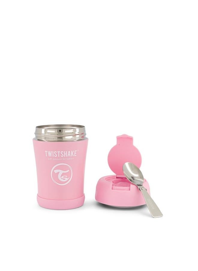 Twistshake Insulated Food Container 350ml Pastel Pink - Image 2