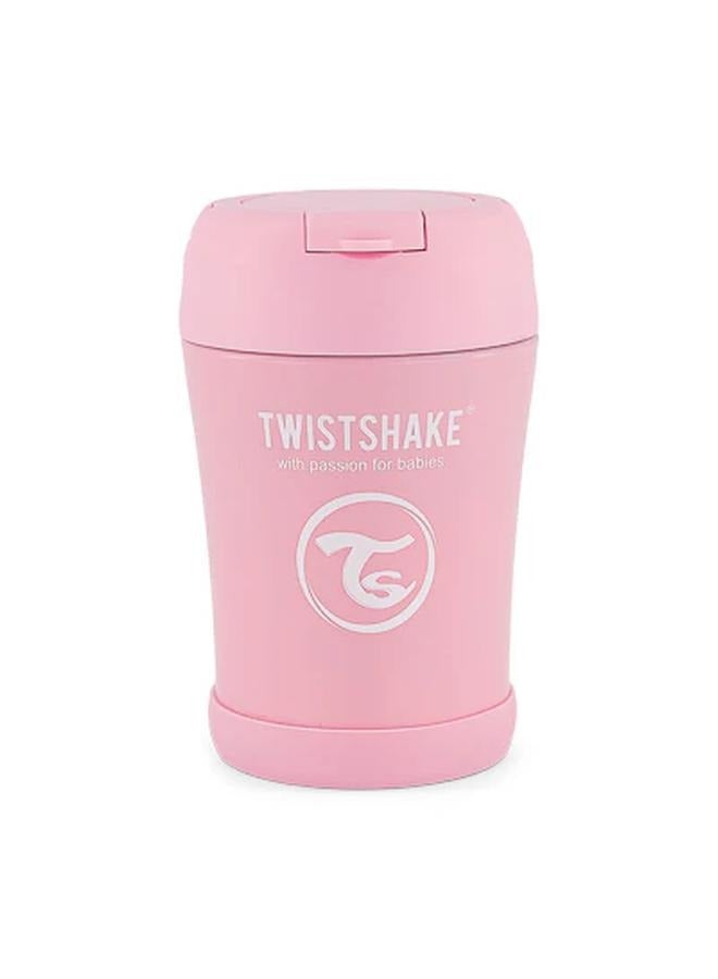 Twistshake Insulated Food Container 350ml Pastel Pink - Image 1