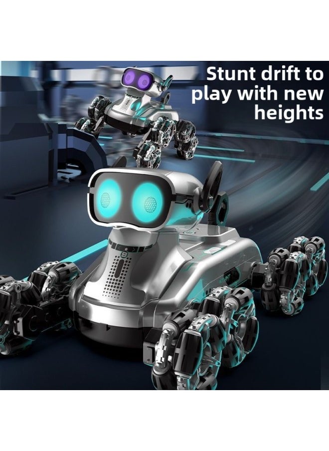 Intelligent Remote Control Robot Dog Children's Remote Control Car Toy Gesture Sensor Mechanical Pet Dog Little Boy Gift Wholesale-Color:Yunmo Gold Mechanical Dog -Specifications:Powerful Battery Life  - Image 2