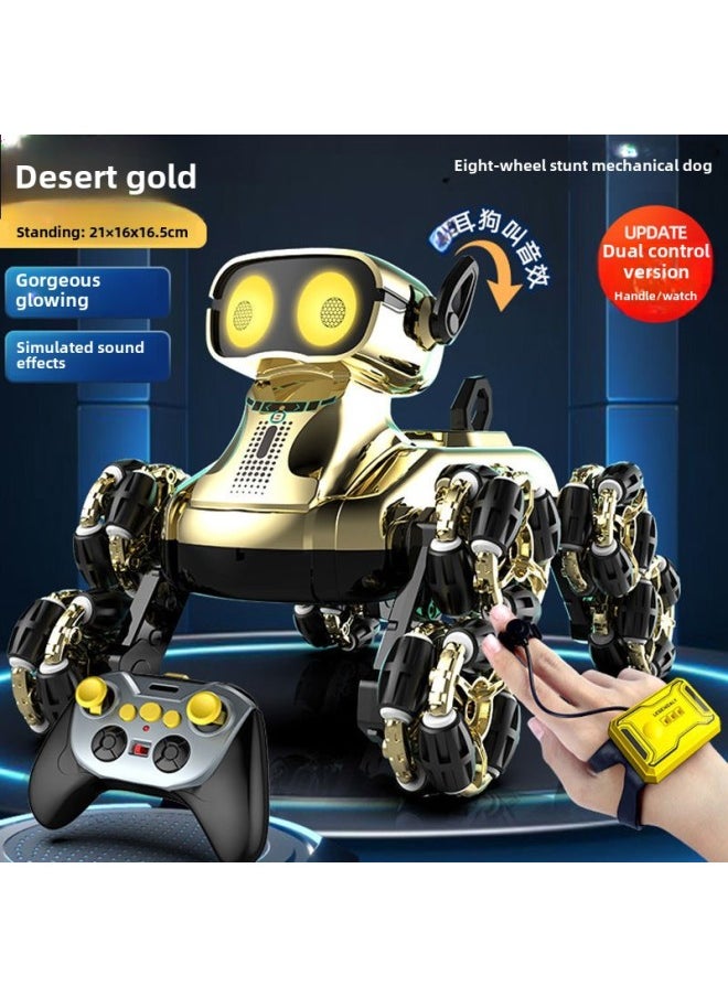 Intelligent Remote Control Robot Dog Children's Remote Control Car Toy Gesture Sensor Mechanical Pet Dog Little Boy Gift Wholesale-Color:Yunmo Gold Mechanical Dog -Specifications:Powerful Battery Life  - Image 1