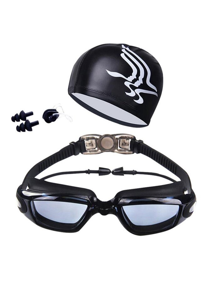 Captaintech Swim Goggles Set with Cap & Earplugs – Trio Pack for Comfortable Swimming (14x5x4cm) ﻿  - Image 1