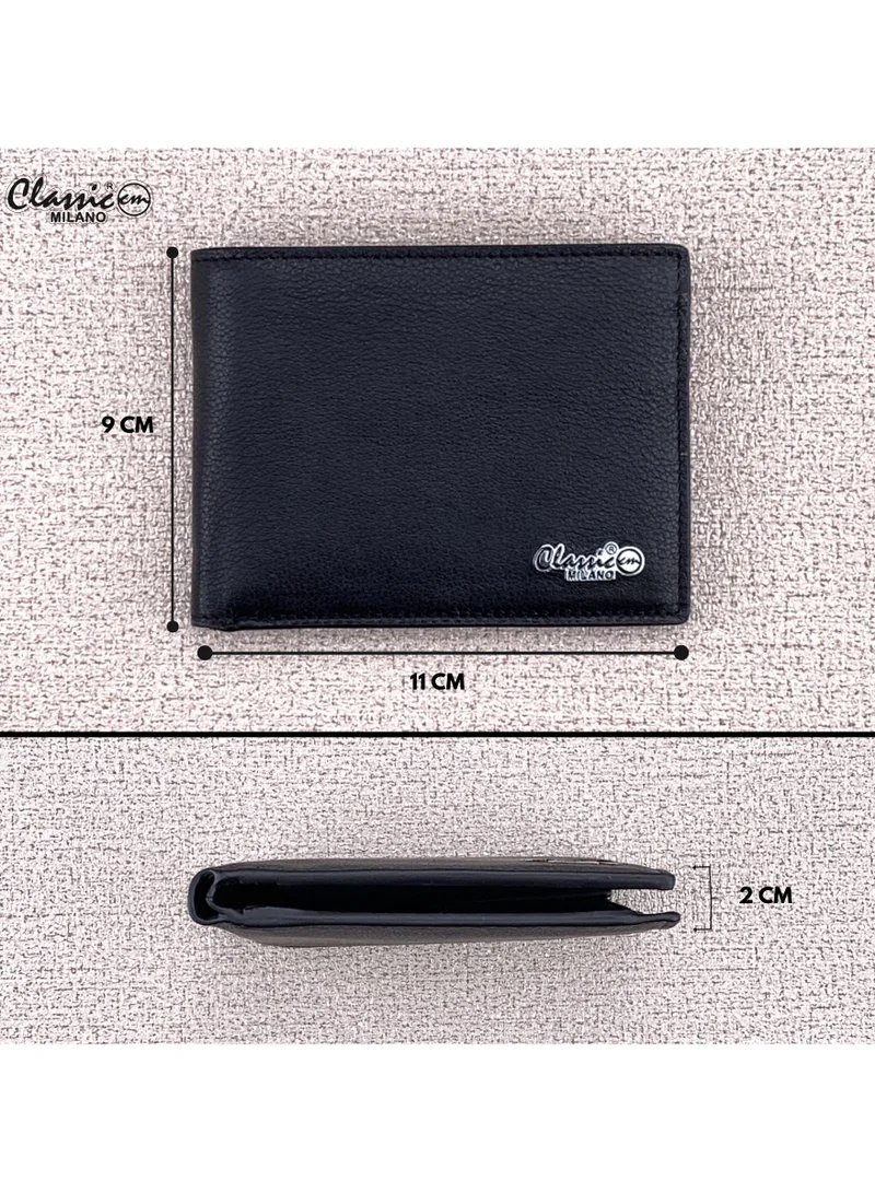 Classic Milano Black (CNH-6) Classic Milano Genuine Leather Wallet for Men – Slim Bifold Men’s Wallet with RFID Blocking, Multiple Card Slots – Stylish Mens Purse Wallets Gift for Husband, Father for Men | Best Price UAE