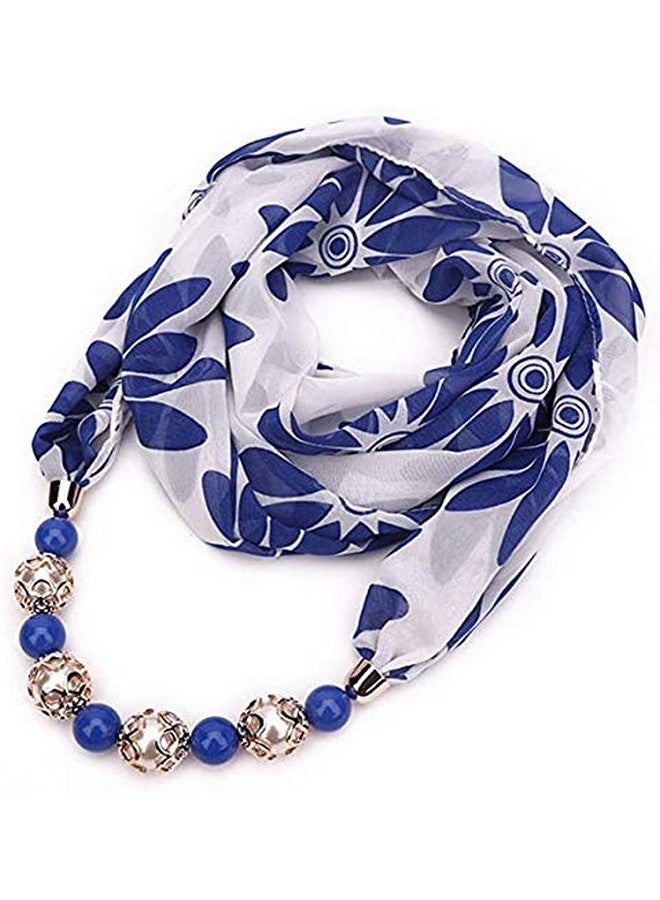 Magic MAGIC Girls Stylish Printed Scarf with Necklace pendant Beads Scarves Stole Dupatta (Multicolor,S05) - Image 1