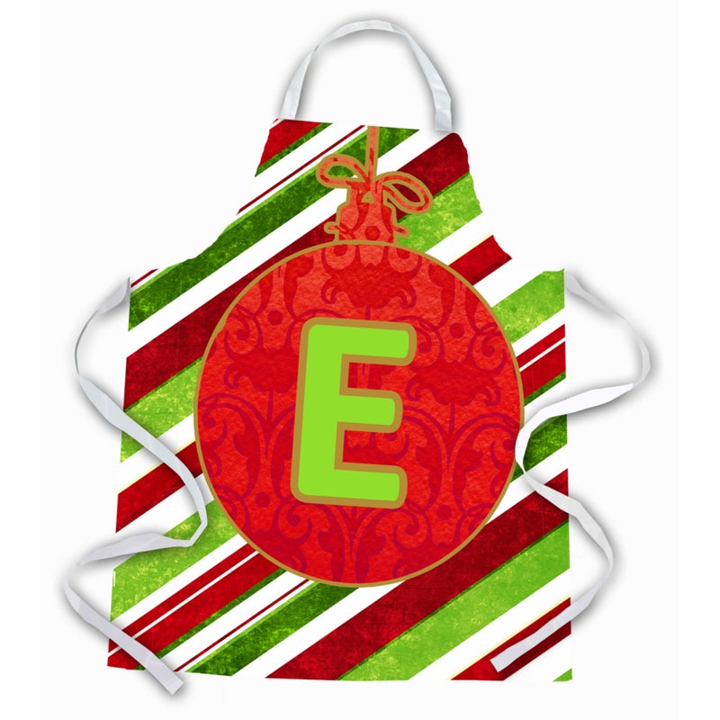 Caroline's Treasures ""Caroline's Treasures CJ1039-EAPRON Christmas Ornament Holiday Initial Letter E Apron  Large  Multicolor""