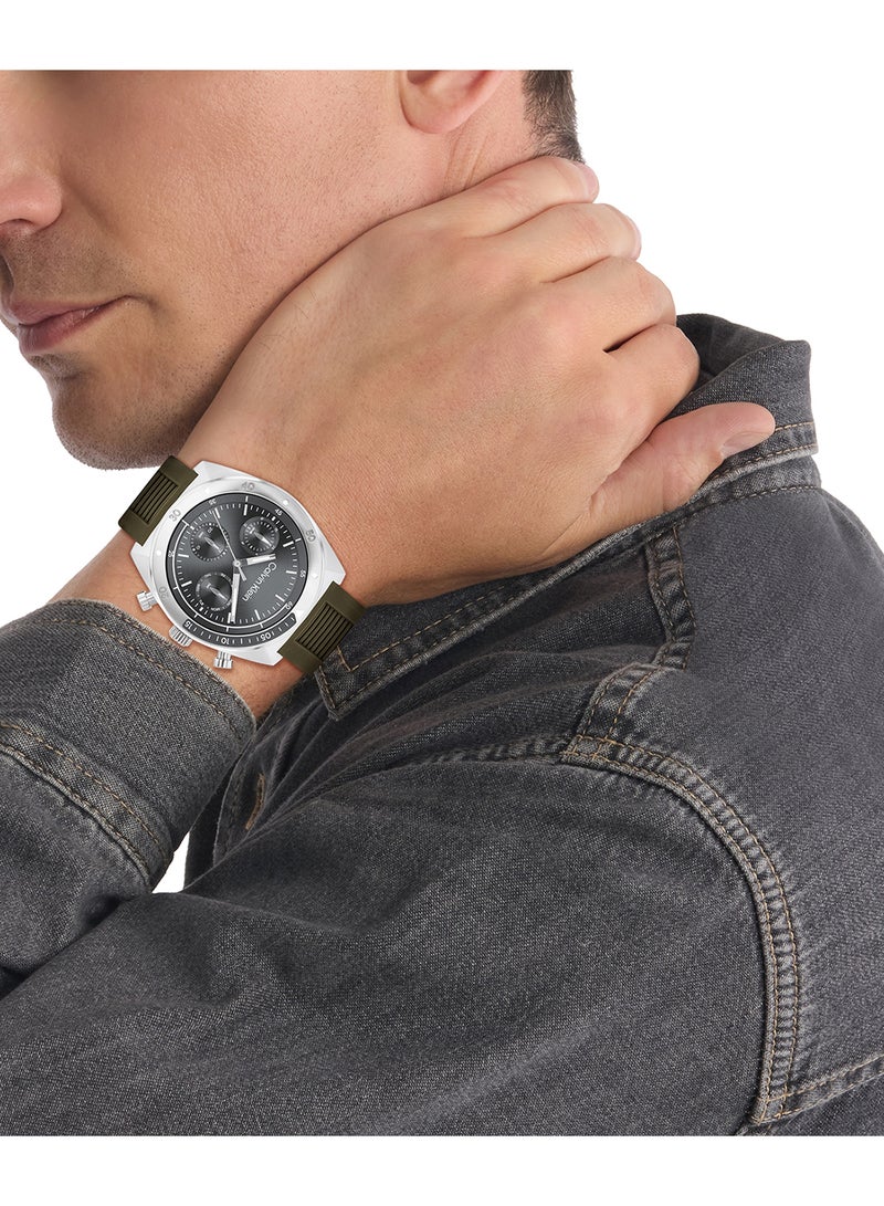 CALVIN KLEIN ساعة يد رجالية كالفن كلاين تونيو أنالوج بحالة رمادية باردة - 25200469 - Image 4