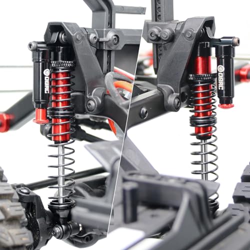 OGUNKE OGRC 100mm Aluminum Adjustable Piggyback Shock Absorber RC Damper for Axial SCX10 TRX4 TRX6 D90 1/10 RC Crawler Upgrade Parts (Red) - Image 2
