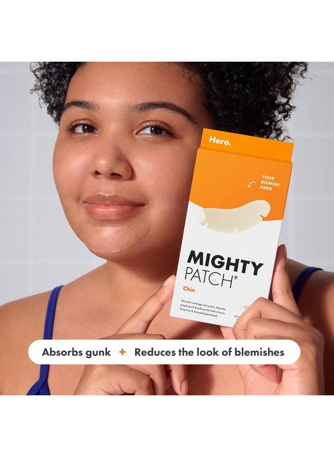 Mighty Patch - ™ Chin Patch From Hero Cosmetics Xl Contoured Hydrocolloid Chin Patch For Blemishes And Pimples, Nonirritating, Veganfriendly, Not Tested On Animals (10 Count) - Image 1