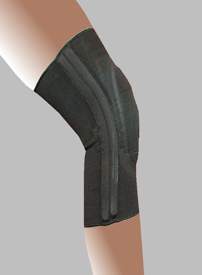 Alpha Medical Dual Spiral Stay Knee Brace With Visco Patella Stablizer (XXX-Large Black)