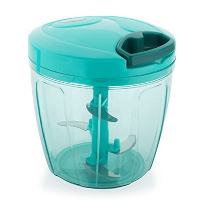 Avenn Multipurpose Use 1000 ML Compact Chopper with 5 Blades Chopping Big Size Kitchen Dori Handy Vegetable and Fruit Manual Onion Dry Fruit Salad Maker Vegetable Quick Chopper Multicolor - Image 1