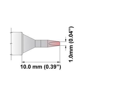 Thermaltronics S75CH010A Chisel 30deg 1.0mm (0.04in) interchangeable for Metcal SSC-771A - Image 2